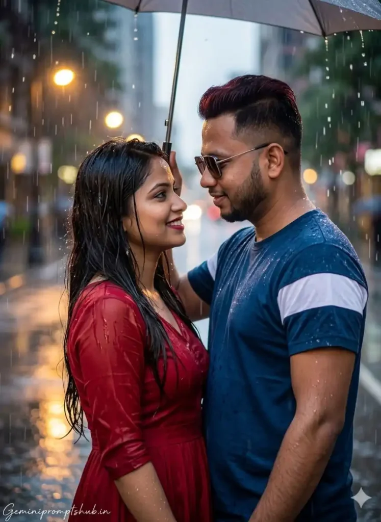 cinematic rain photo prompt