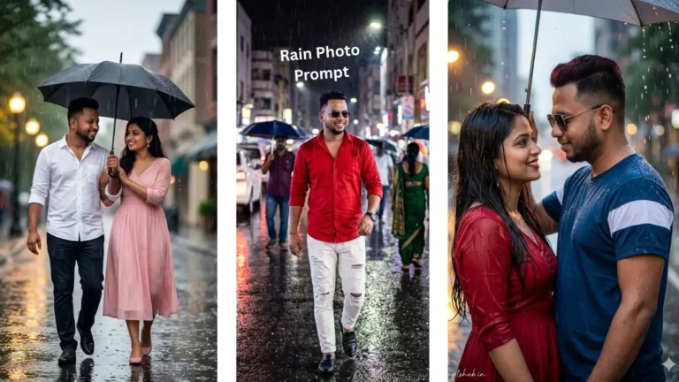 cinematic rain photo prompt