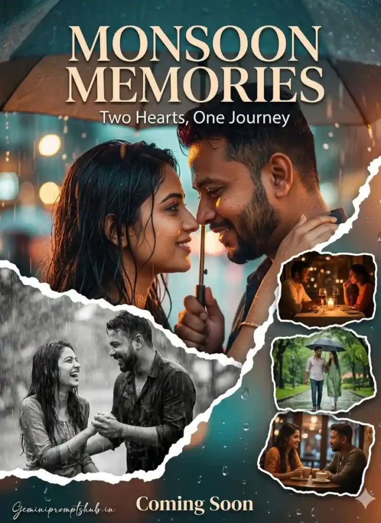 romantic couple movie poster ai prompt