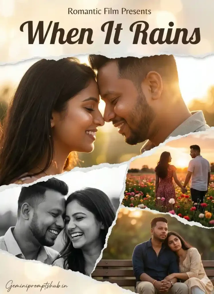 romantic couple movie poster ai prompt