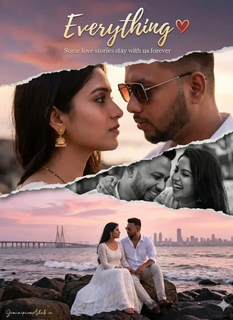 romantic couple movie poster ai prompt