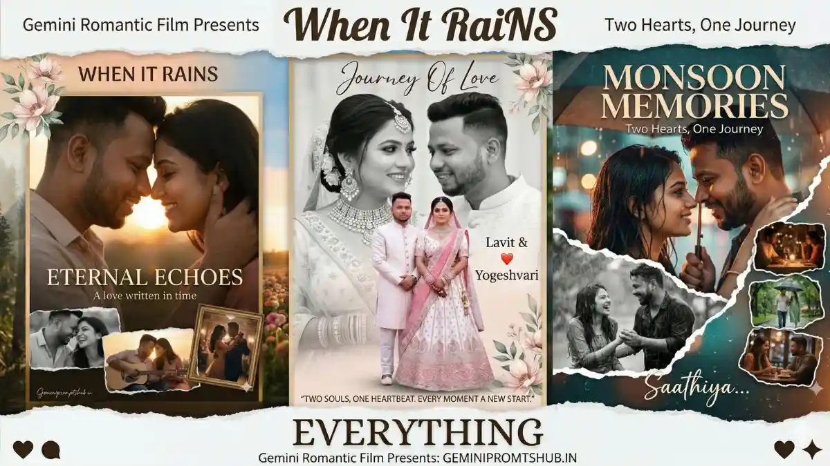 romantic couple movie poster ai prompt