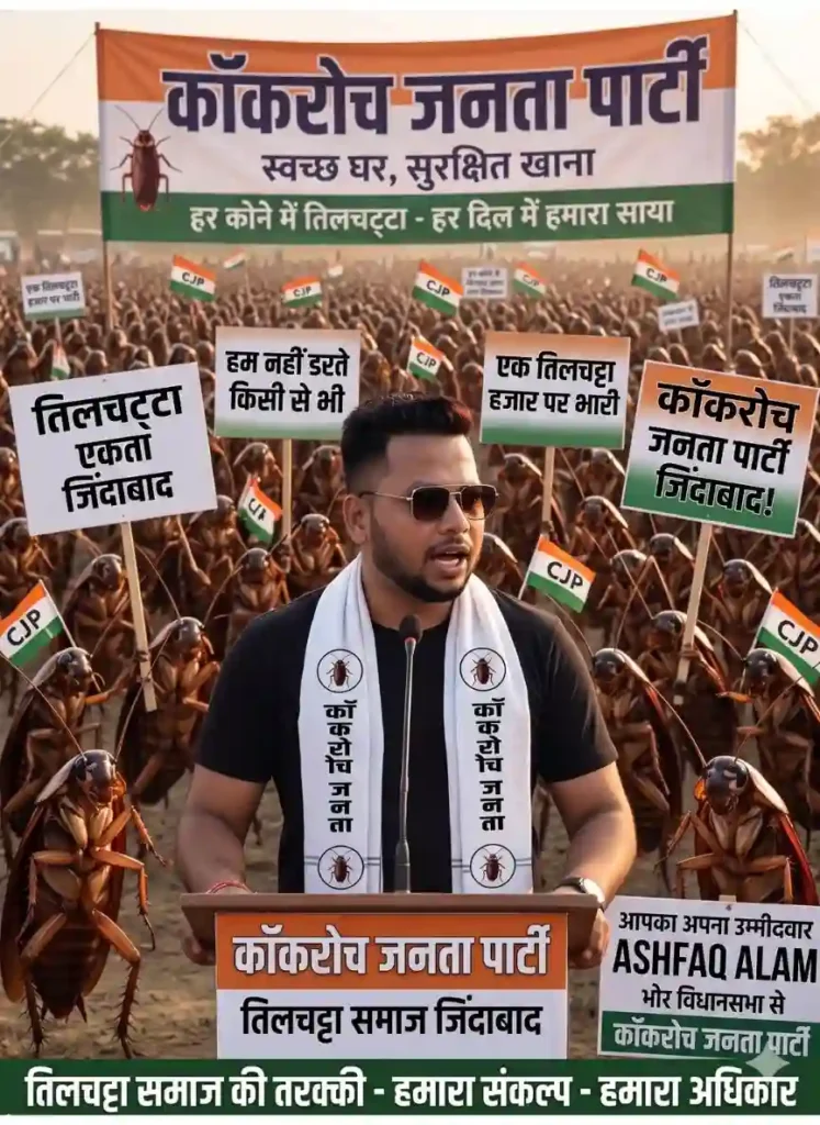 Cockroach Janta Party AI Prompt