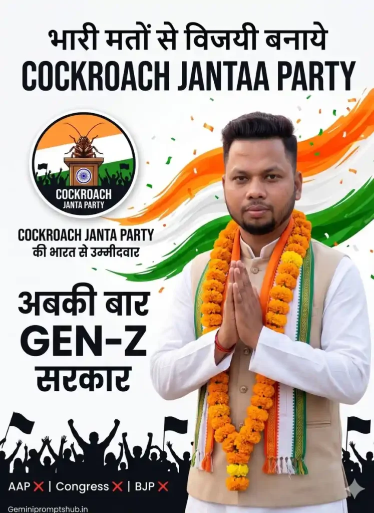 Cockroach Janta Party AI Prompt
