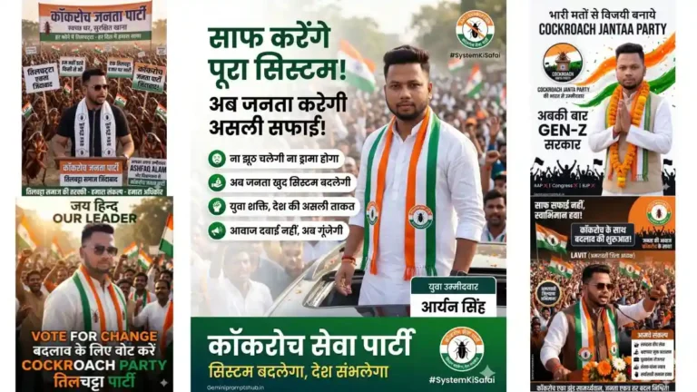 Cockroach Janta Party AI Prompt