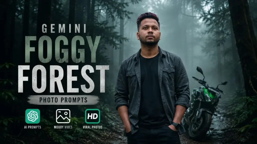 Gemini Foggy Forest Photo Prompt HD