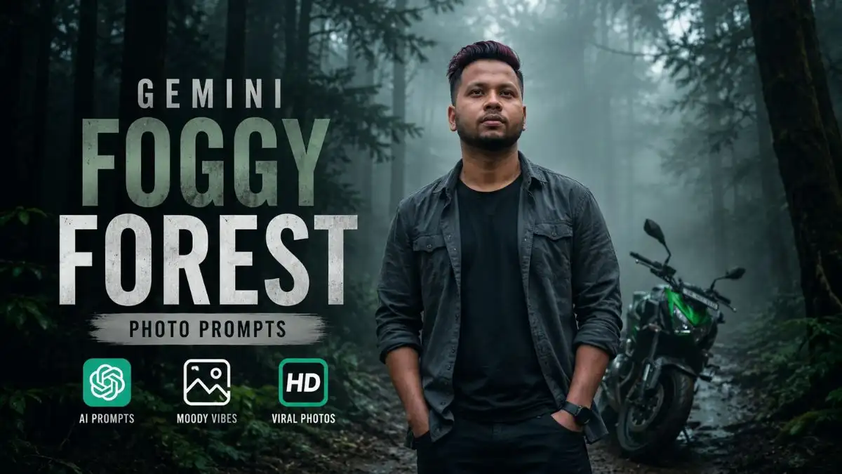 Gemini Foggy Forest Photo Prompt HD