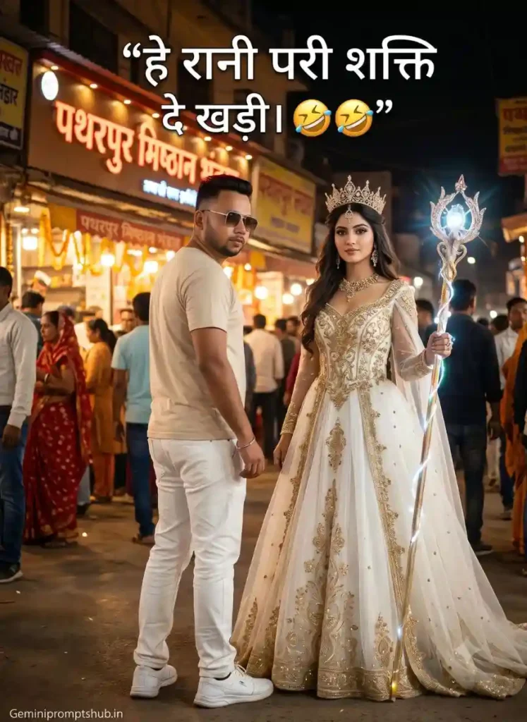 He Rani Pari Shakti De Khari Viral Photo Prompt