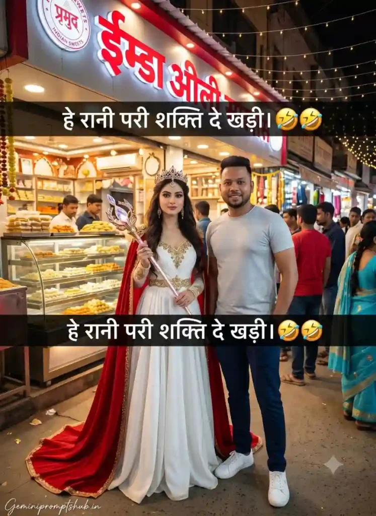 He Rani Pari Shakti De Khari Viral Photo Prompt