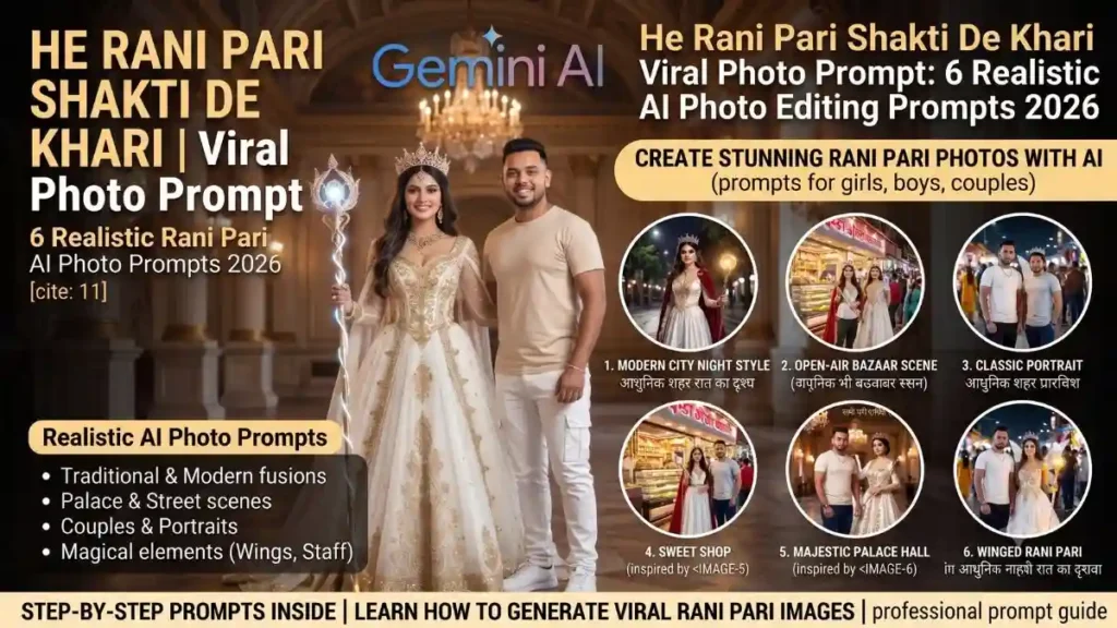 He Rani Pari Shakti De Khari Viral Photo Prompt