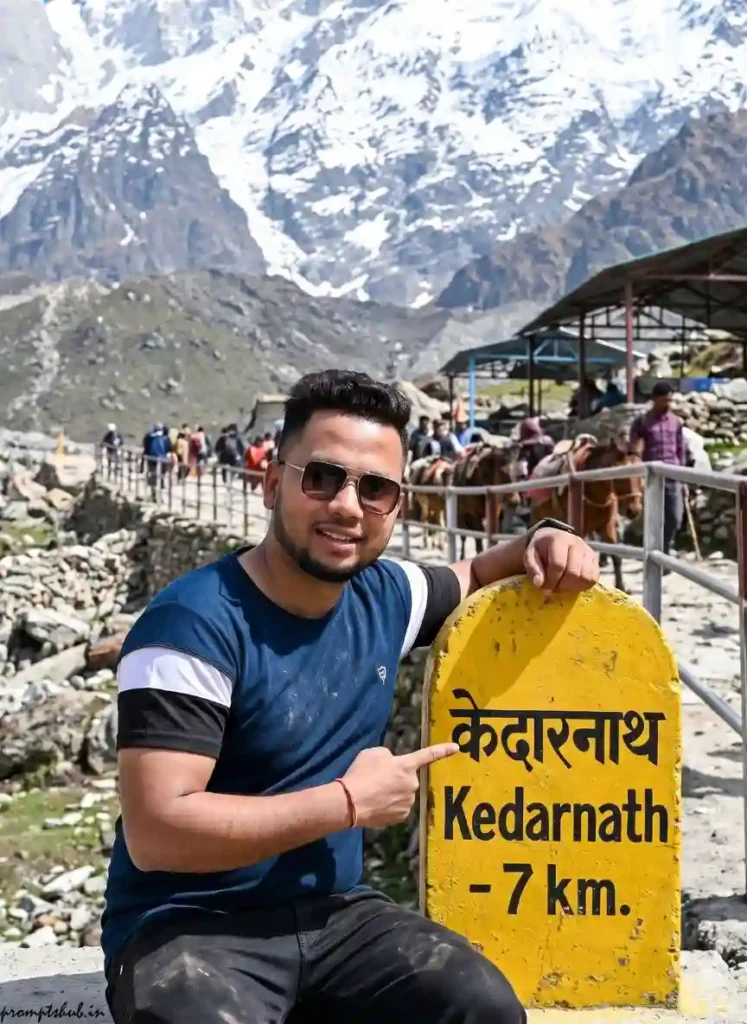Kedarnath Trip AI Photo Editing Prompts For Boys