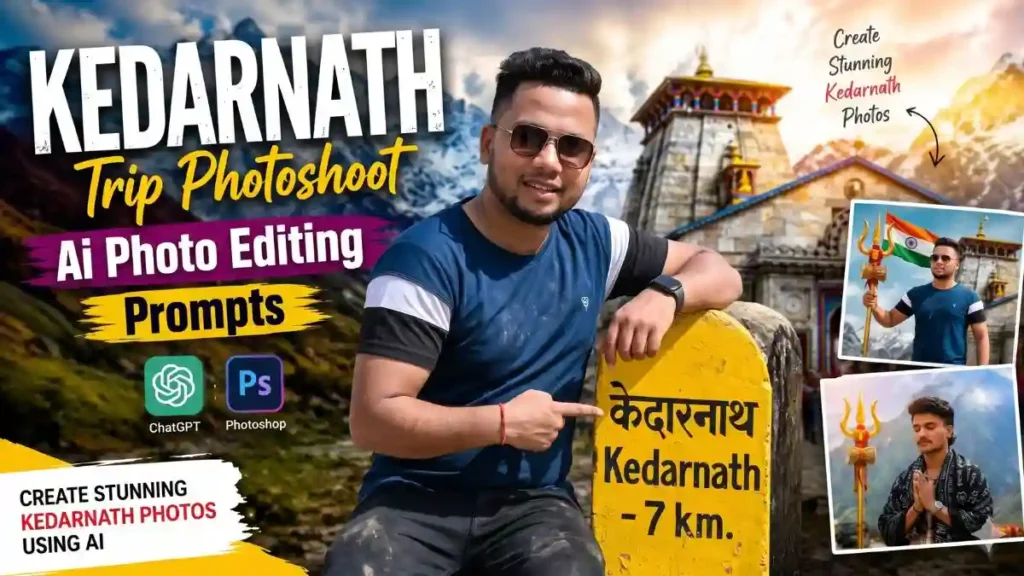 Kedarnath Trip AI Photo Editing Prompts For Boys